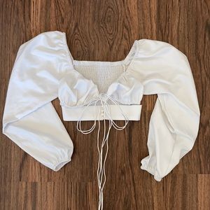 Cottage core puffy sleeve top